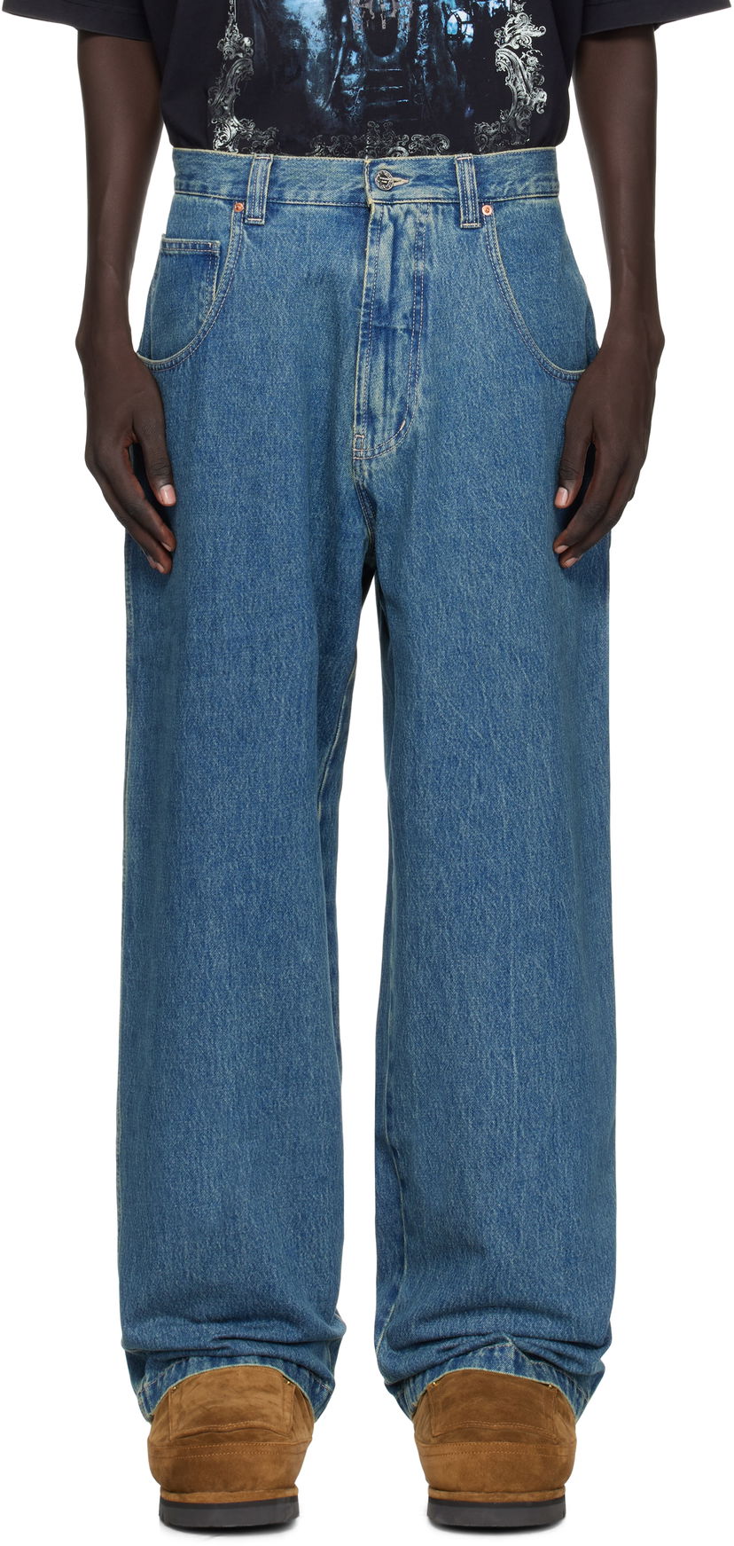 Kavbojke VETEMENTS Vetements Hip-Hop Jeans Modra | UH76DP250VB