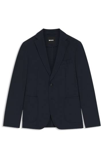 Jakna BOSS Slim-Fit Packable Water-Repellent Stretch Blazer Mornarica | 50543480, 0