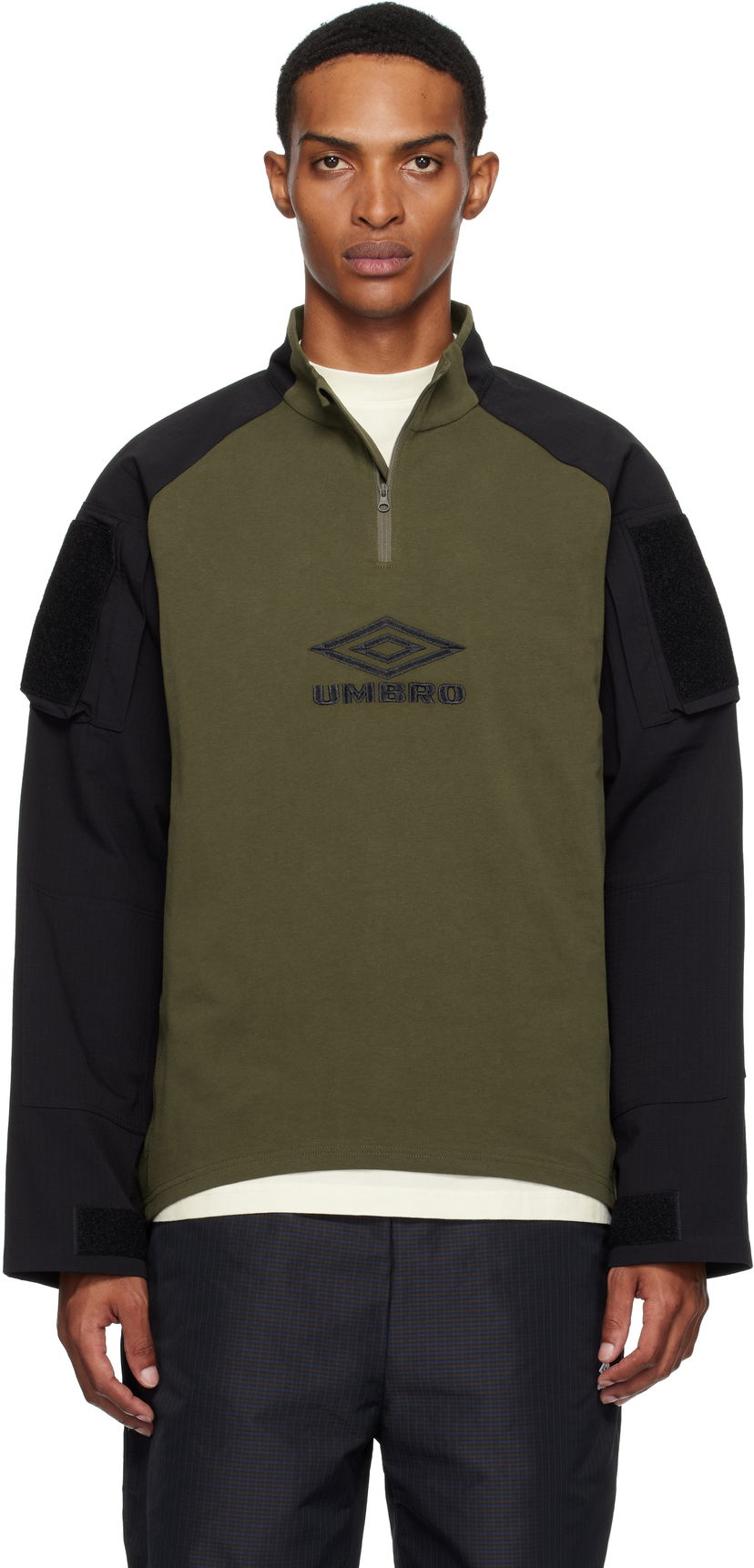 Pulover Umbro Umbro Tactical Half Zip Sweatshirt Zelena | UBMW0254JY68