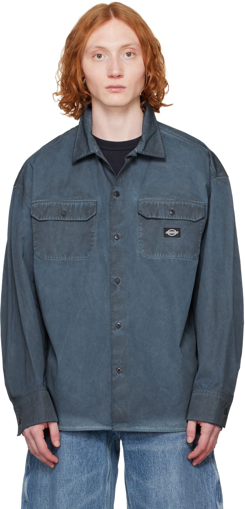 Srajce Alexander Wang Alexander Wang Oversized Workwear Shirt Modra | 6WC1251086