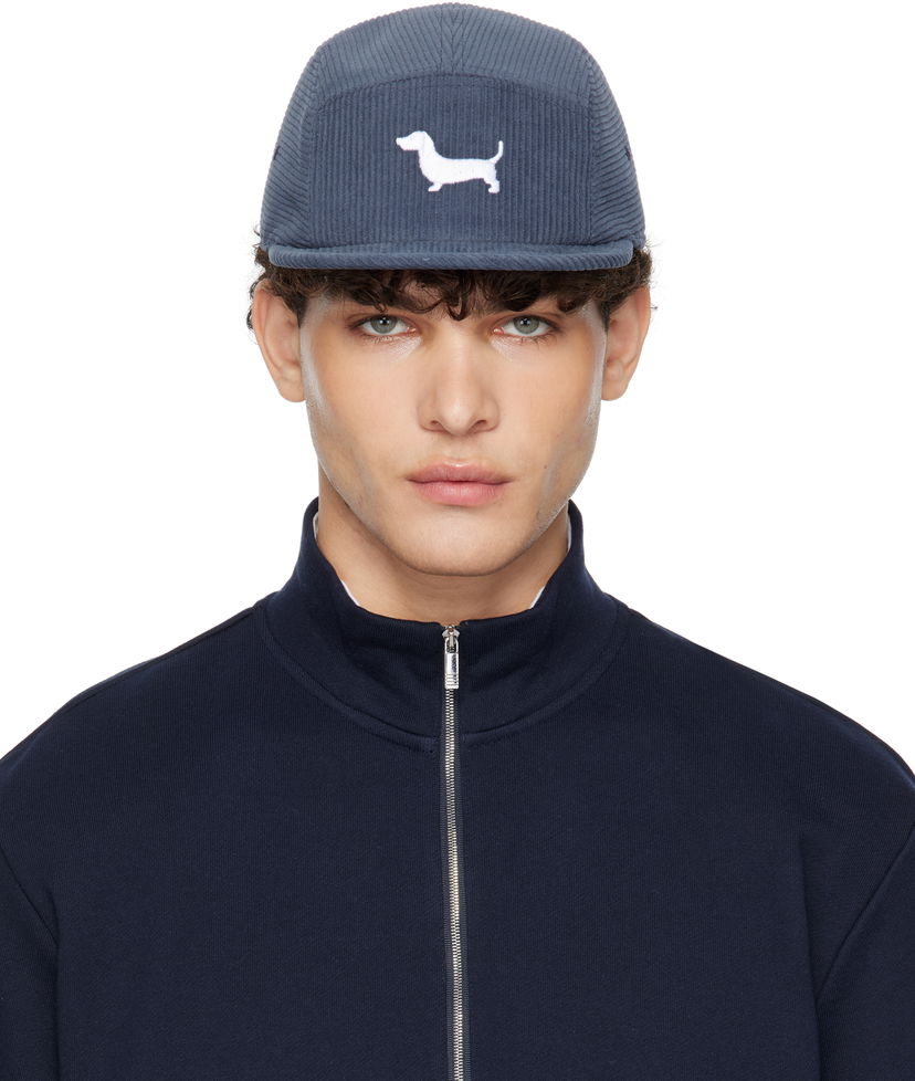Kapa Thom Browne Corduroy 5-Panel Cap Modra | MHC364E-E1251