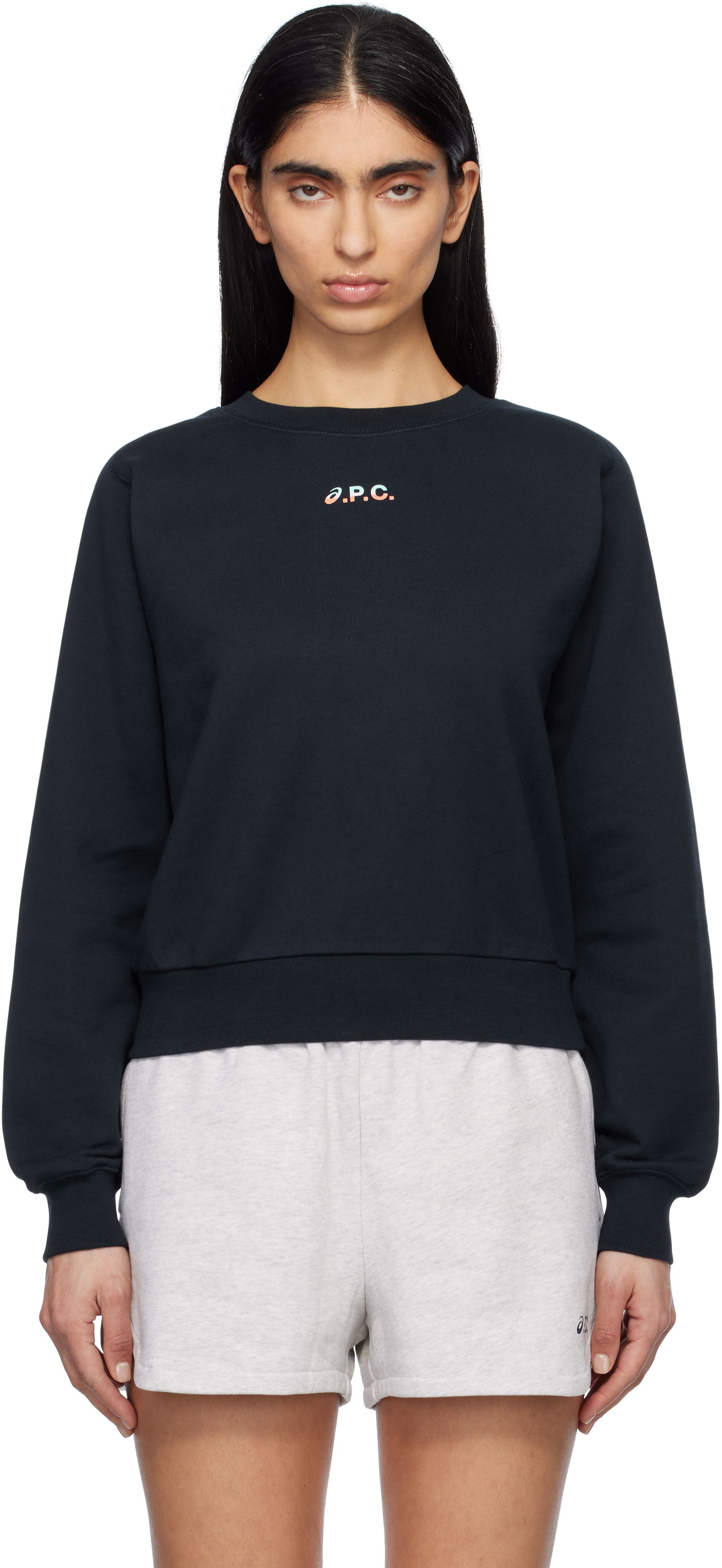 Pleteni pulover A.P.C. A.P.C. ASICS Edition Sweatshirt Črna | COEZD-F27959, 0