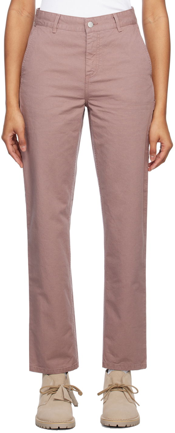 Hlače Carhartt WIP Pierce Cotton Straight Leg Pants Lila | I026588