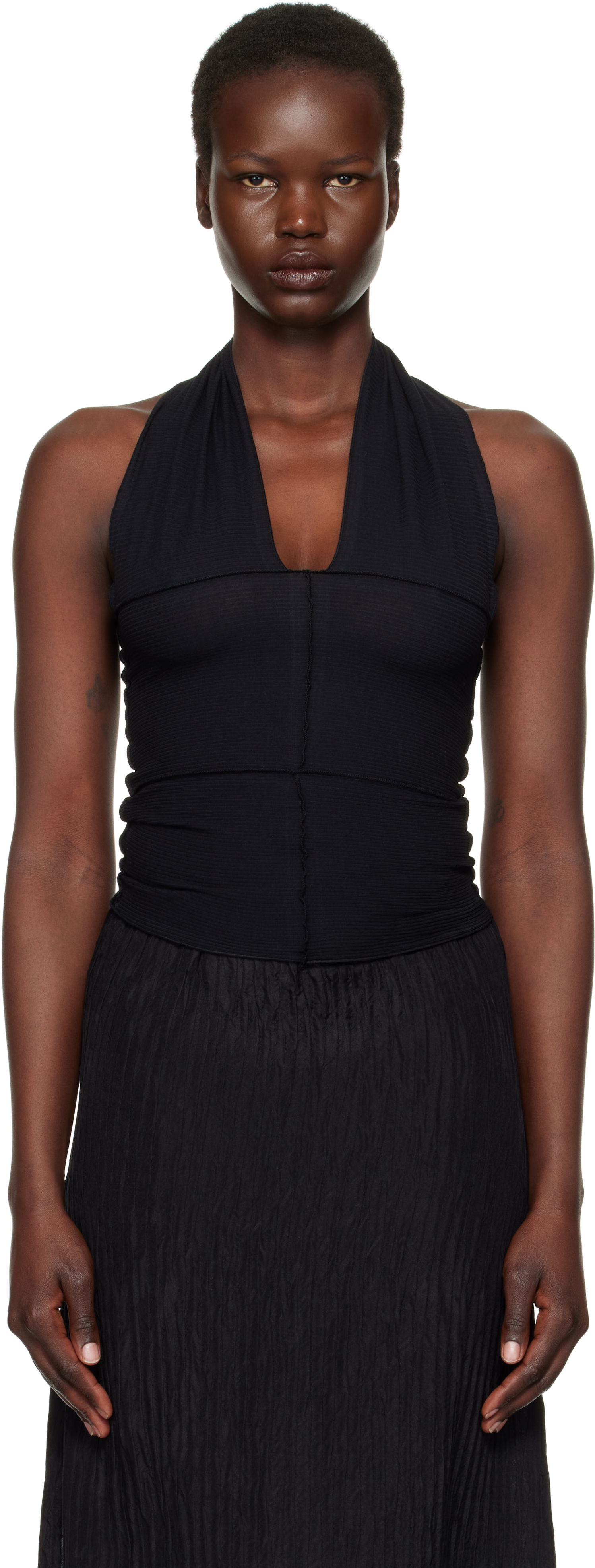 Majica brez rokavov Baserange Cinder Halter Top Črna | TOCH-RB-EXSP25, 0