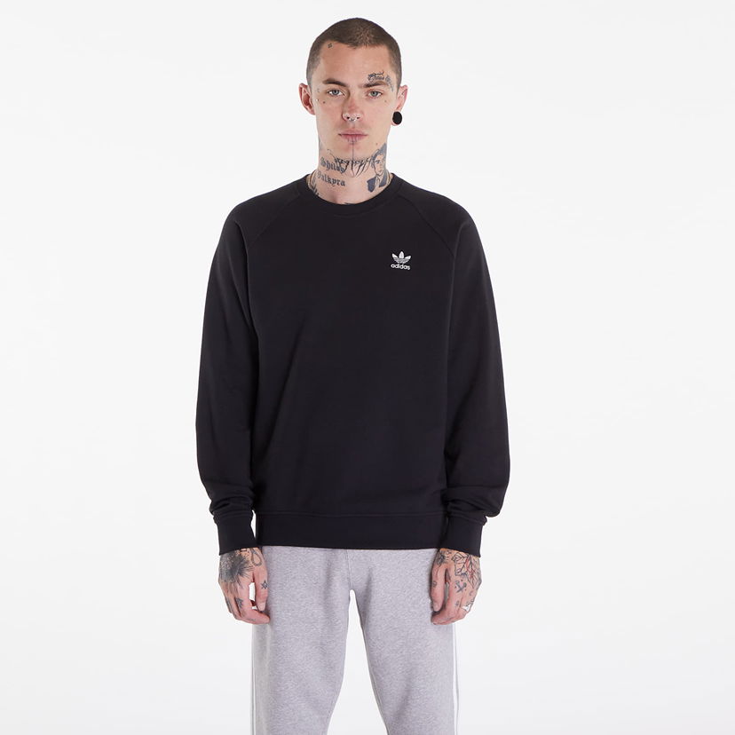 Pulover adidas Originals Essentials Crew Black Črna | IW5792