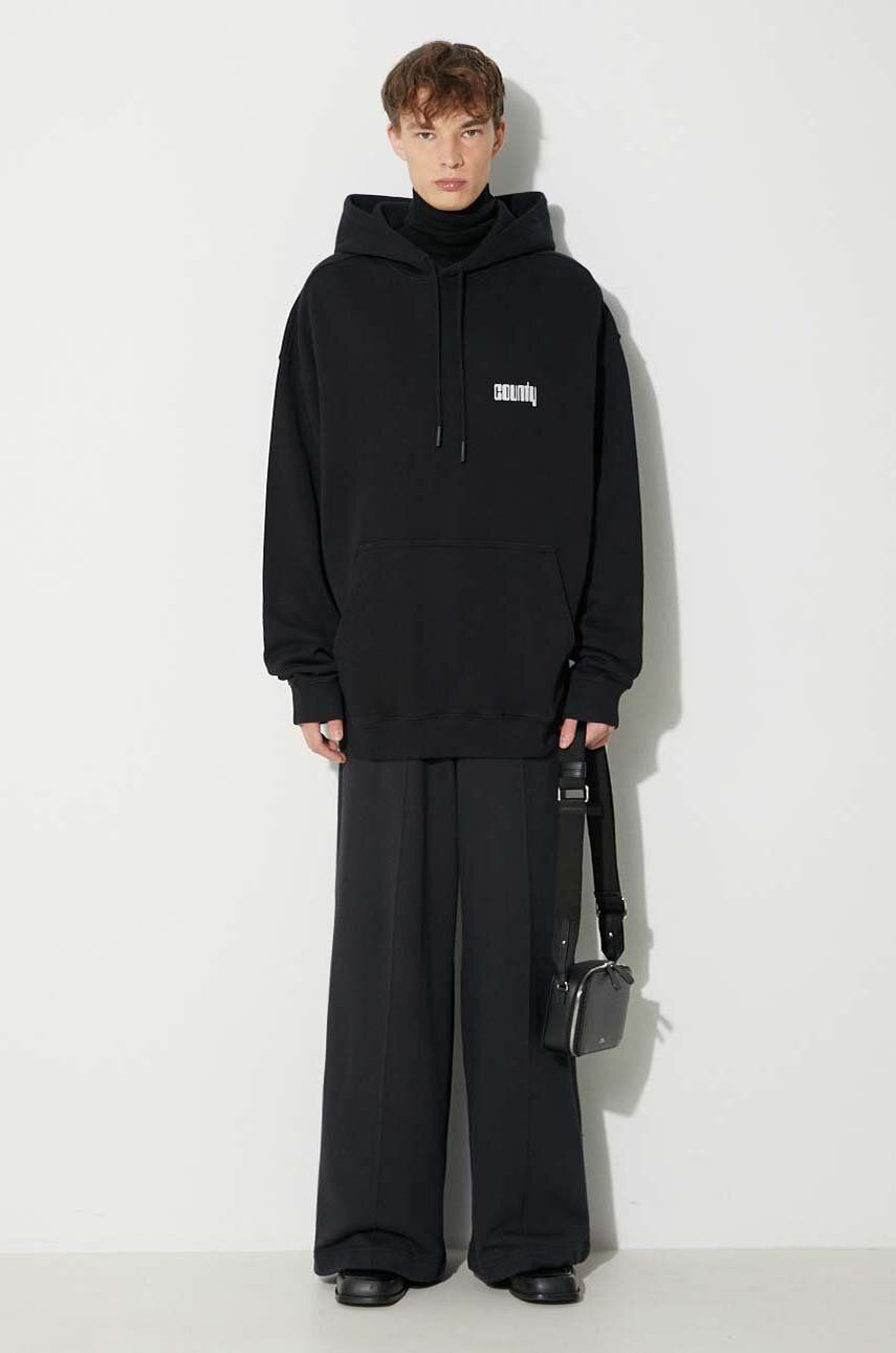 Pulover Marcelo Burlon Disco God Hoodie Črna | CMBB106F23FLE0061001, 1