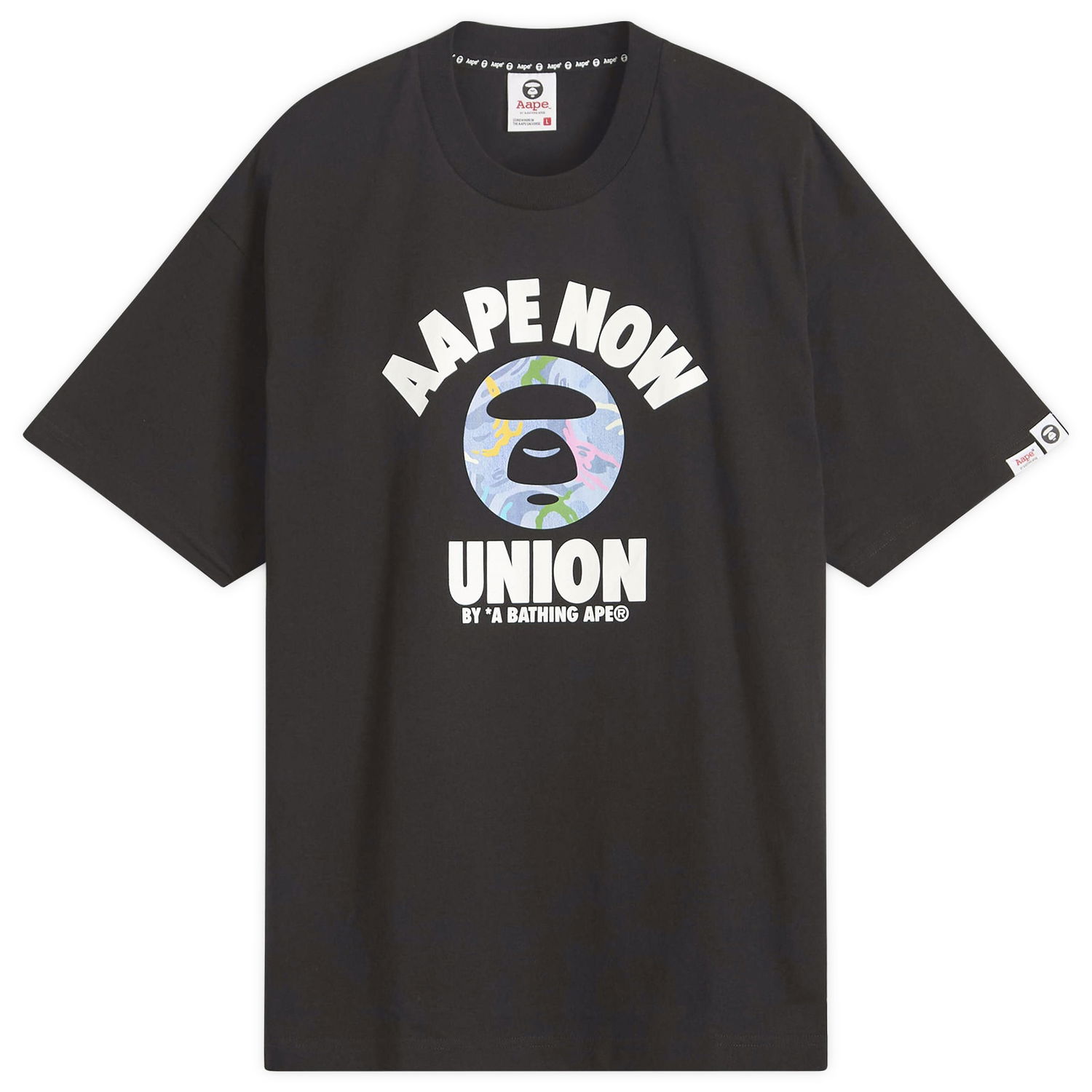 Majica AAPE by A Bathing Ape AAPE Union College T-Shirt, Size Large Črna | AAPTEM1643XX-BLK, 0