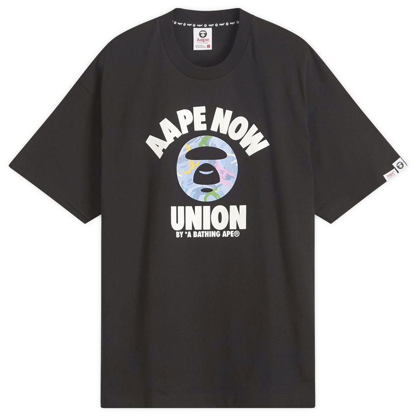Majica AAPE by A Bathing Ape AAPE Union College T-Shirt, Size Large Črna | AAPTEM1643XX-BLK