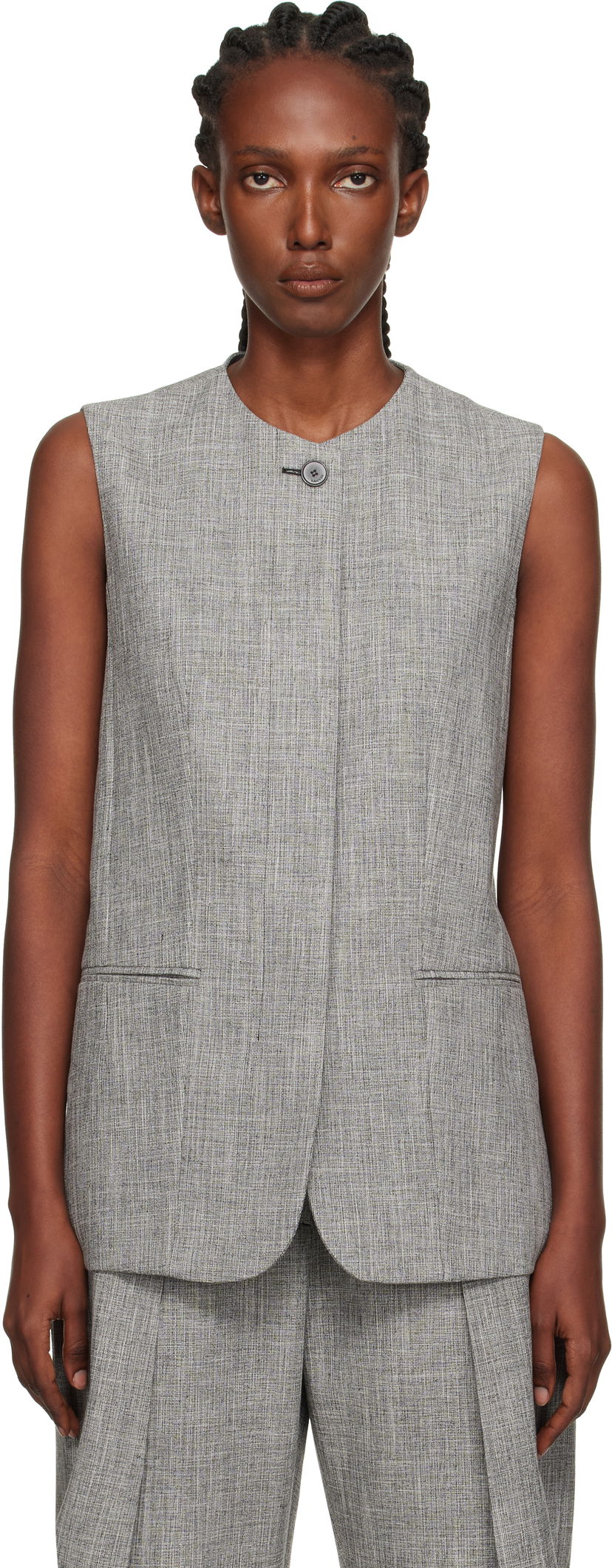 Telovnik LANVIN Lanvin Button Vest Siva | RW-JA0018-5293-E25