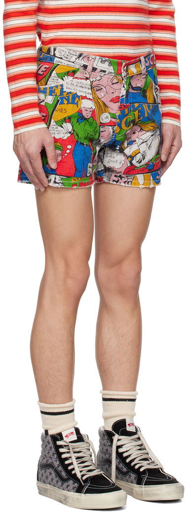Kratke hlače ERL ERL Printed Denim Shorts Večbarvna | ERL06P102, 1