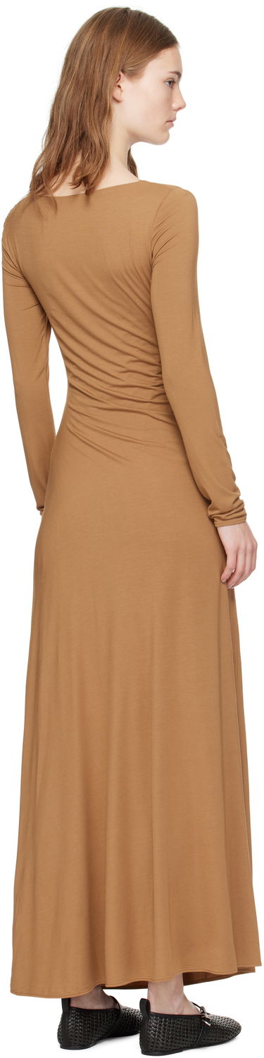 Obleke rag & bone rag & bone Luca Draped Maxi Dress Rjava | WAC24H3023L923, 2