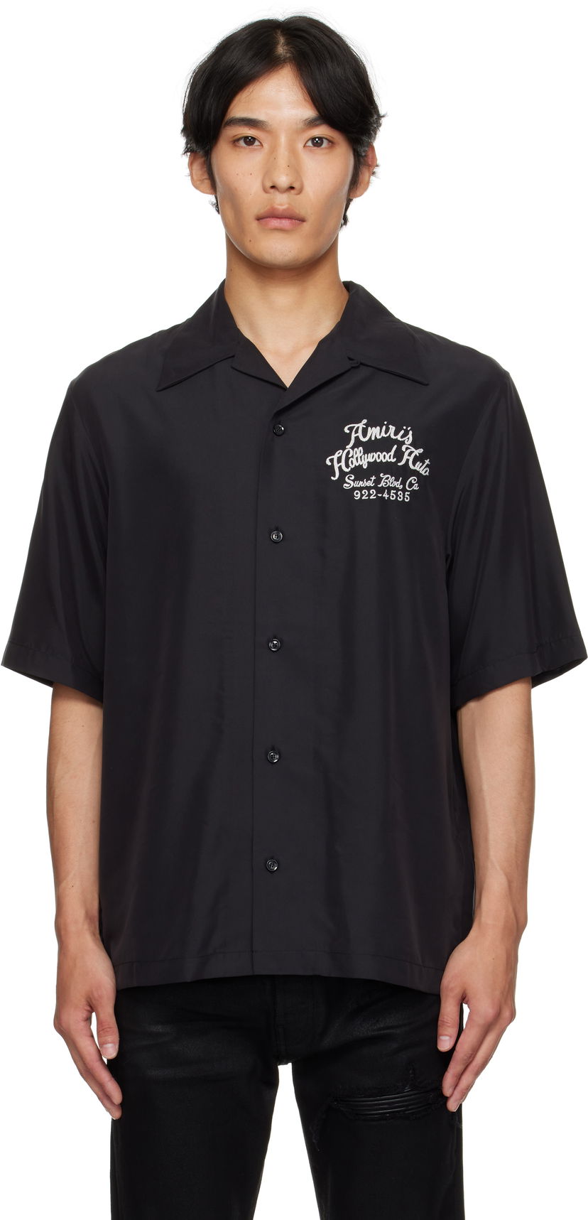 Srajce AMIRI AMIRI 'Hollywood Auto' Bowling Shirt Črna | AMSTCA1166