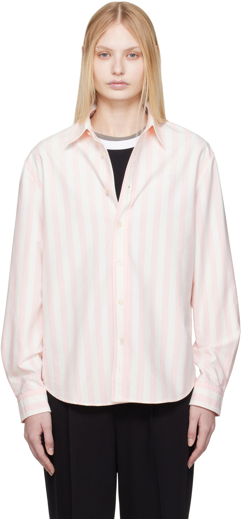 Srajce Acne Studios Acne Studios Striped Oxford Cloth Shirt Roza | CB0095-