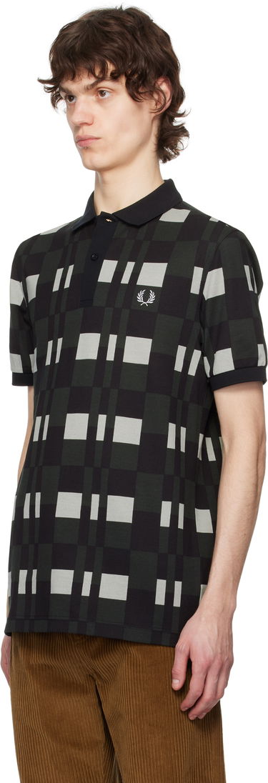 Polo majica Fred Perry Fred Perry Split Chequerboard Polo Črna | M8691, 3