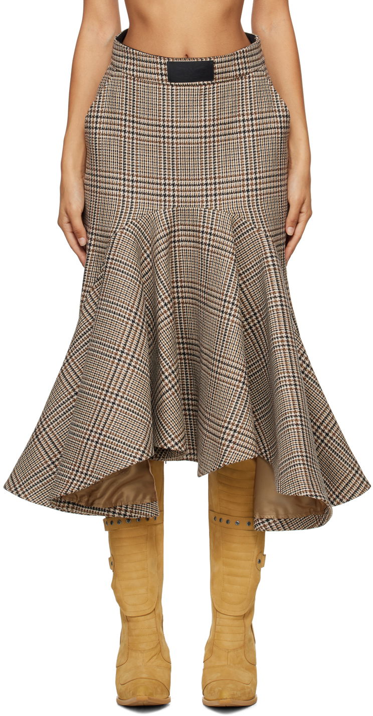 Krila VETEMENTS Godet Midi Skirt Bež | WA65SK750S