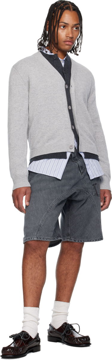 Pleteni pulover JW Anderson JW Anderson Layered Cardigan Siva | KW1434-YN0423, 3