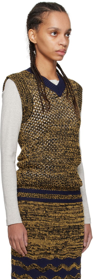 Pleteni pulover Wales Bonner Wales Bonner Shade Knit Vest Rumena | US25KN31-KN04-5190, 1