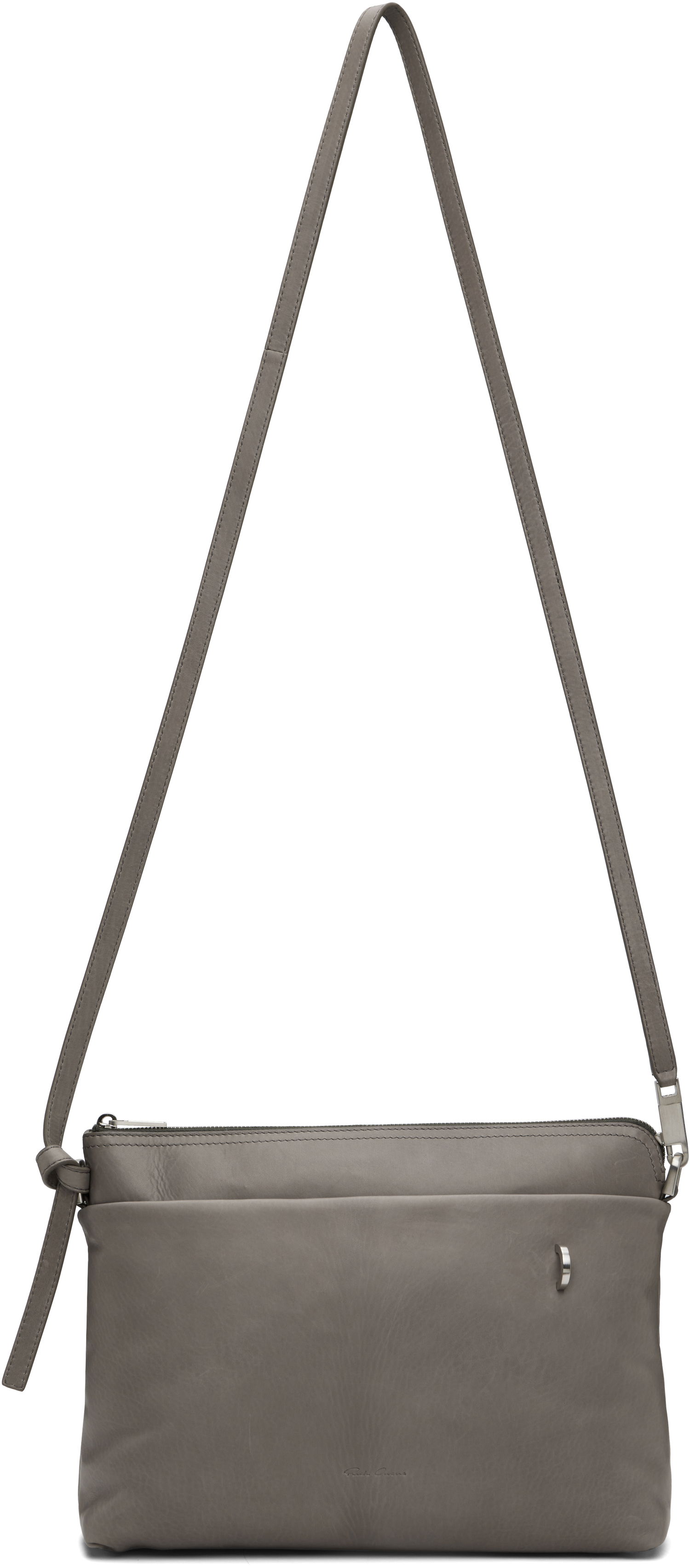 Torba za čez ramo Rick Owens Rick Owens Concordians Adri Flat Crossbody Bag Siva | RA02E0727 LCAPA, 0