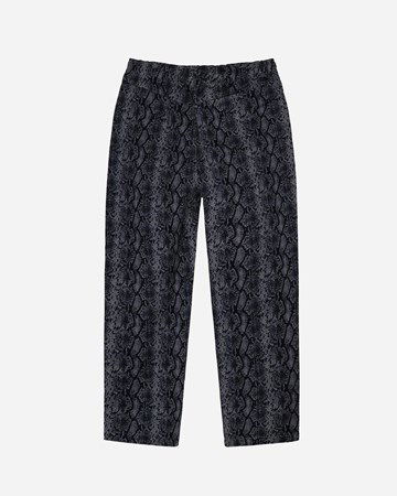 Hlače in kavbojke Stüssy Python Beach Pant Grey S Črna | 116589-0002, 1