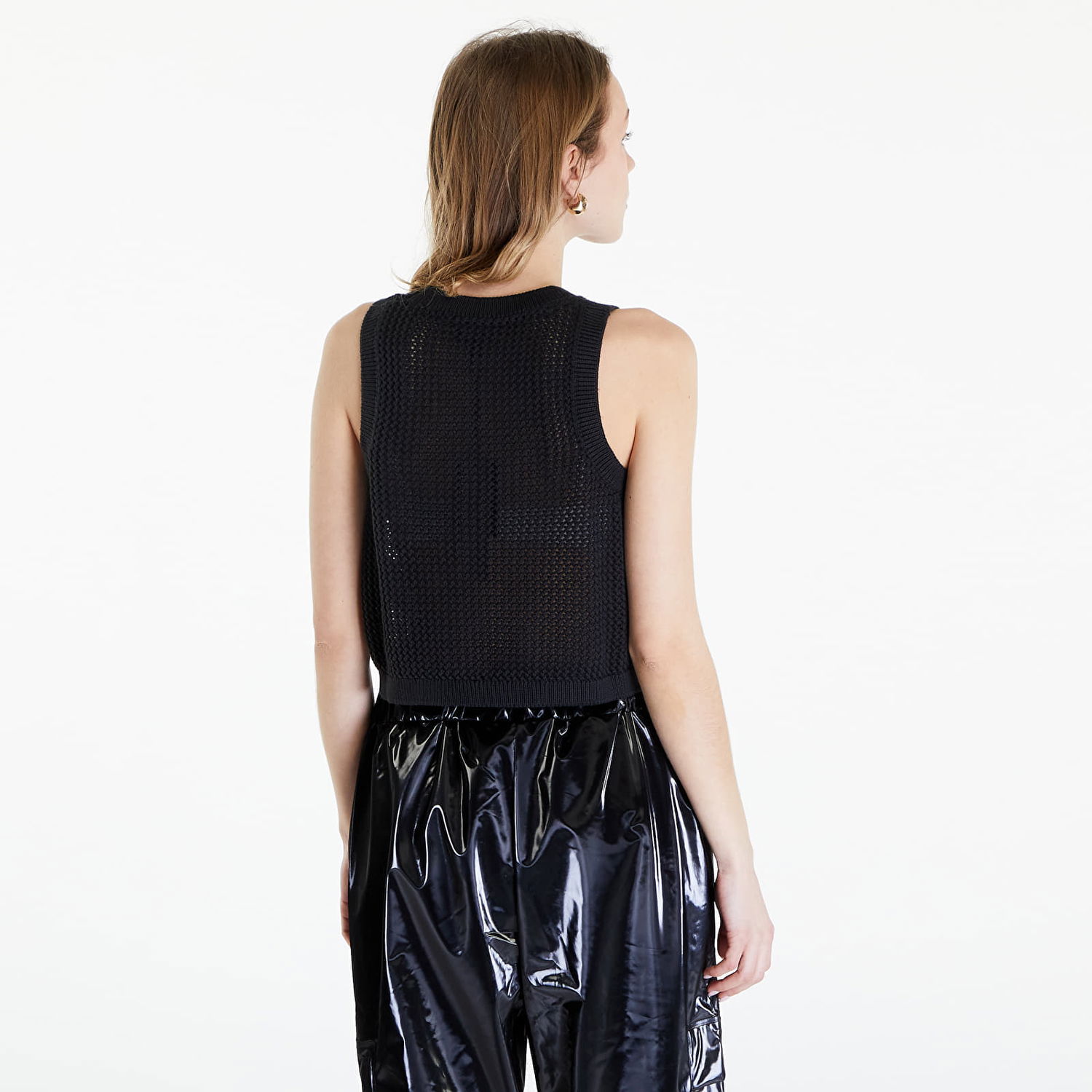 Majica brez rokavov Tommy Hilfiger Open Stitch Flag Tank Top Black Črna | DW0DW18336 BDS, 1