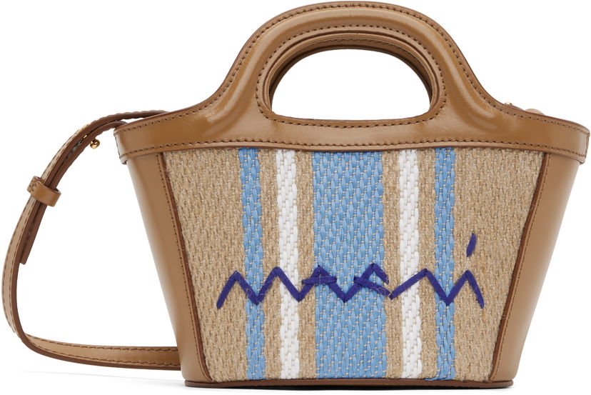 Torbica Marni Marni Tropicalia Micro Tote Bag Rjava | BMMP0067Q7 P8181