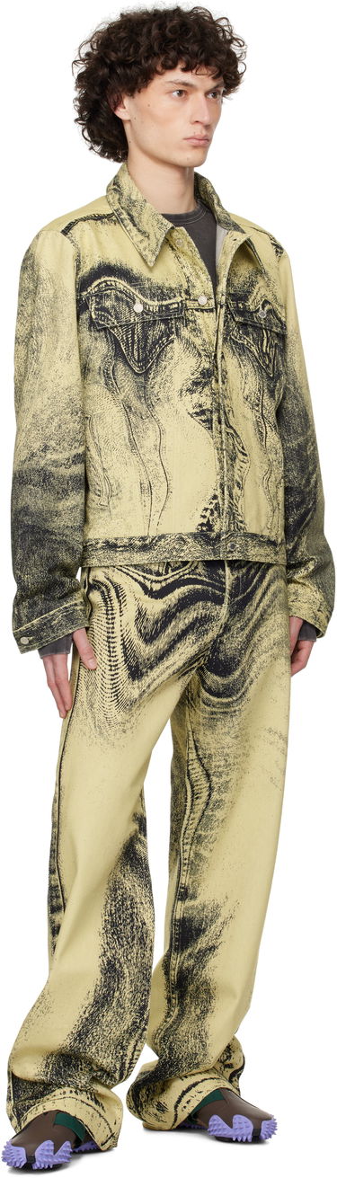Jakna Camper CAMPERLAB Distorted Print Denim Jacket Rumena | AU00005-008, 3