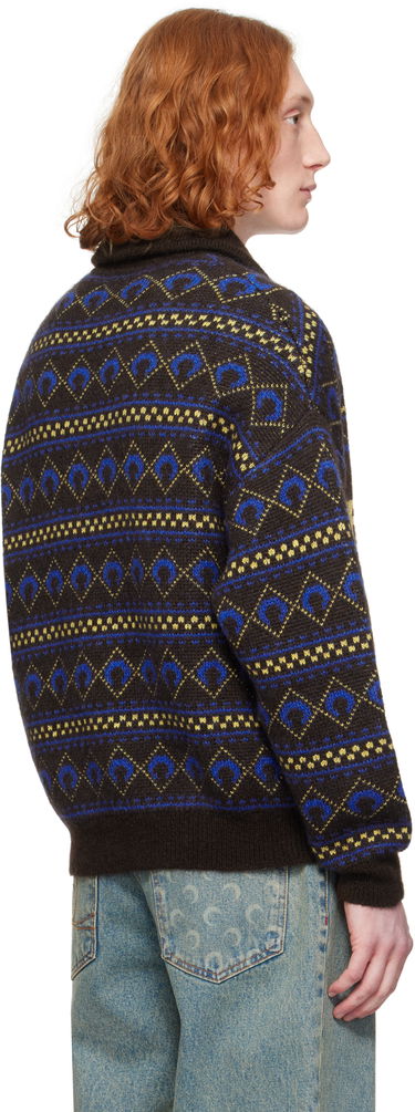 Pleteni pulover Marine Serre Marine Serre Jacquard Knit Sweater Rjava | MTK022A CKNI0532, 2
