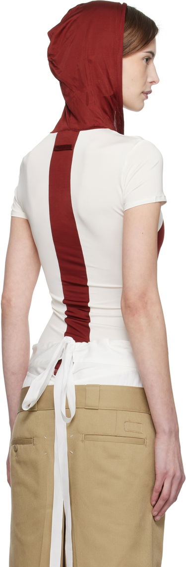 Pulover Jean Paul Gaultier Jean Paul Gaultier 'The Chevrons' Hooded Top Rdeča | 25/33-F-TS109P-J084-0128, 2