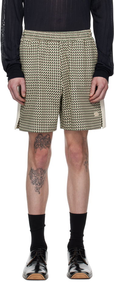 Kratke hlače Wales Bonner Wales Bonner Power Shorts Bež | US25JE36-JE22 - 1780 JACQUARD, 0