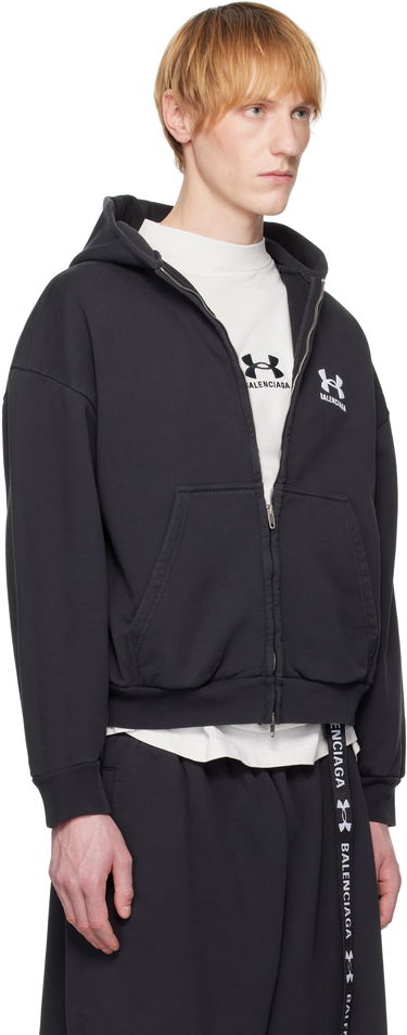 Pulover Balenciaga Under Armour Edition Zip Hoodie Črna | 803264TRVB8, 1