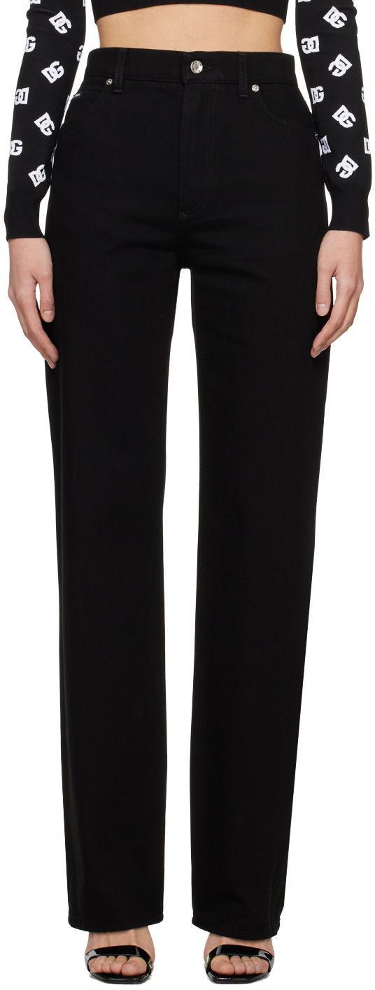 Kavbojke Dolce & Gabbana Loose-Fit Jeans Črna | FTCGND G8KS0