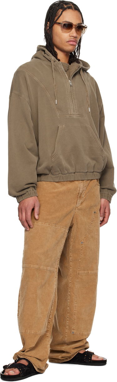 Pulover ISABEL MARANT Isabel Marant Yanis Quarter-Zip Hoodie Zelena | 25PSW0155HA-C1G05H, 3