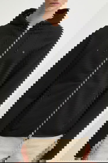 Pulover HELIOT EMIL Heliot Emil Hooded Zip-Up Jacket Črna | PREAW25.M.08.079.BLK01, 3