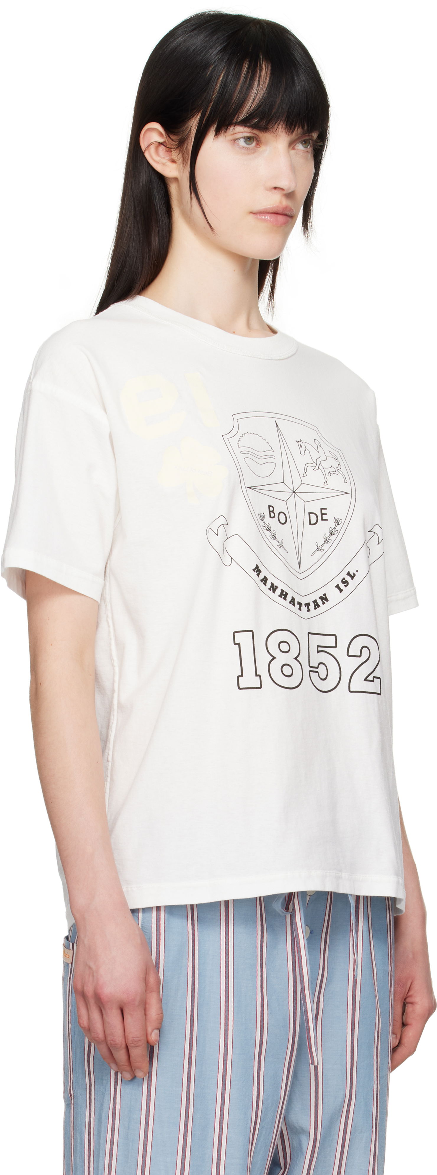Majica Bode Bode Crest Reversible T-Shirt Bela | MRS25CS059, 1