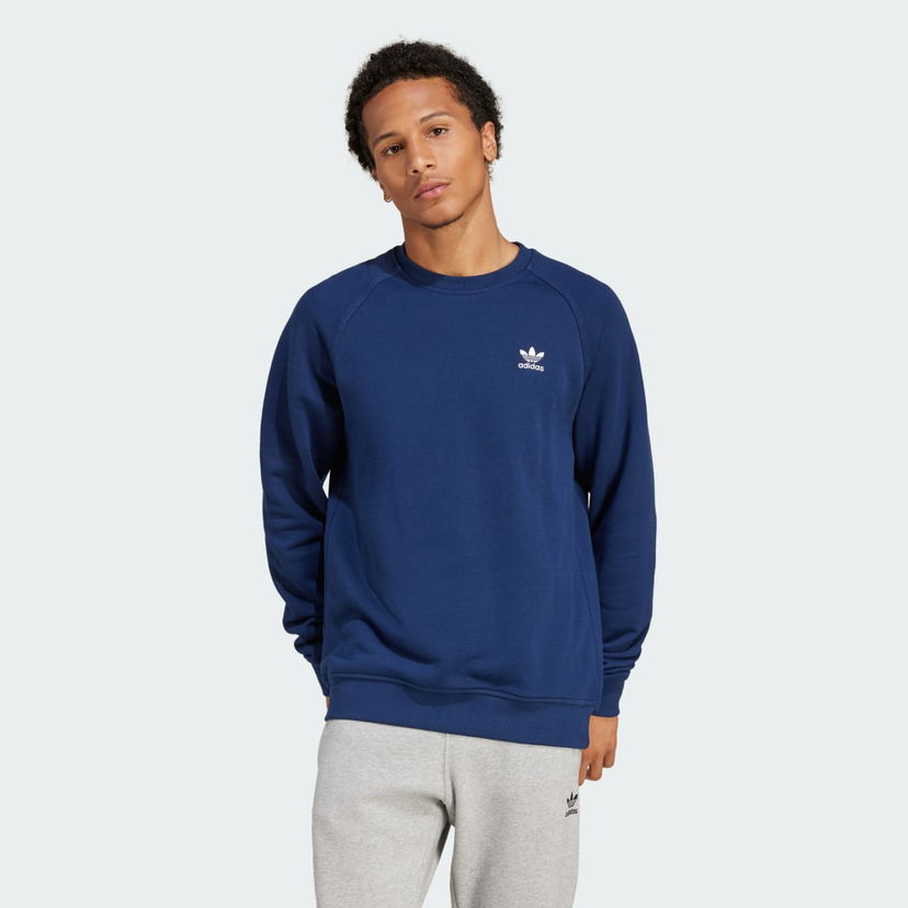 Pulover adidas Performance Essentials Crewneck Sweatshirt Modra | JD2414