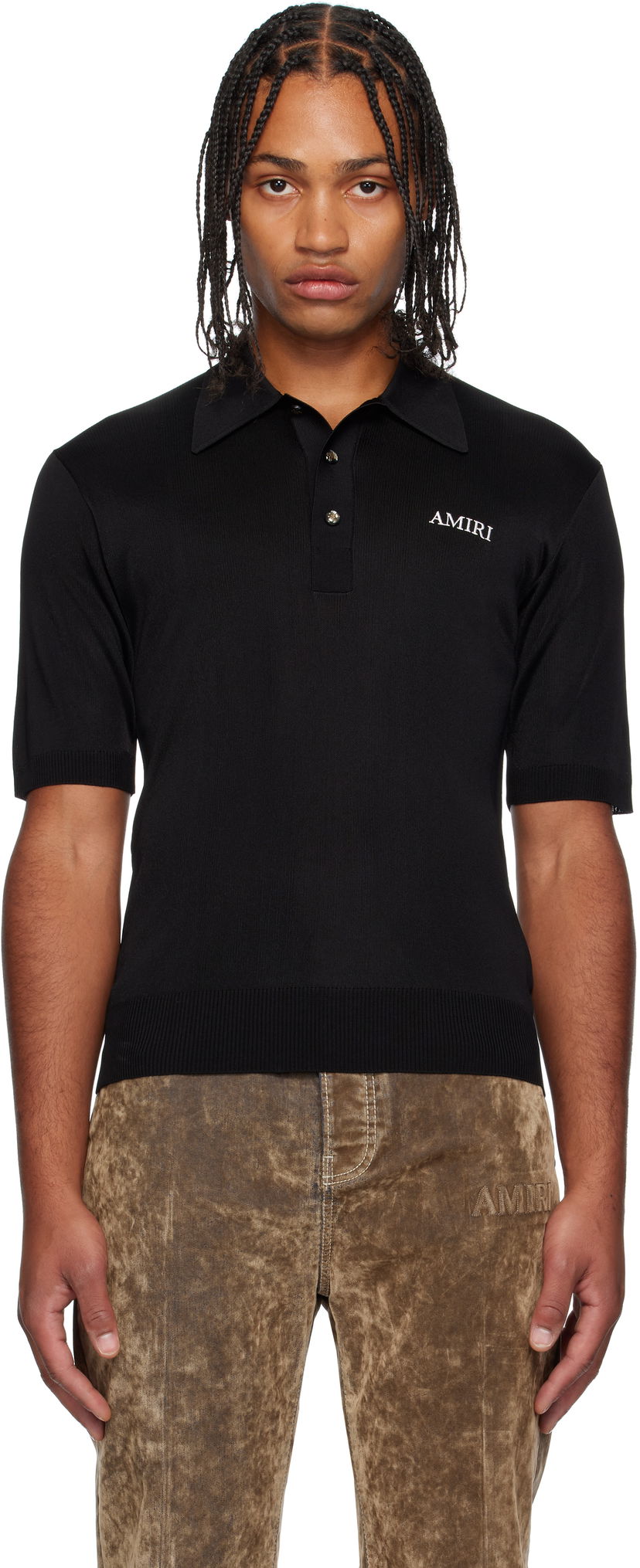 Polo majica AMIRI AMIRI Spirit Polo Črna | AMKNPO1067