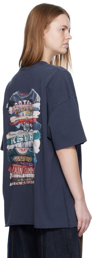 Majica Ksubi Ksubi Stacks Boyfriend T-Shirt Mornarica | WFA25TE017, 2