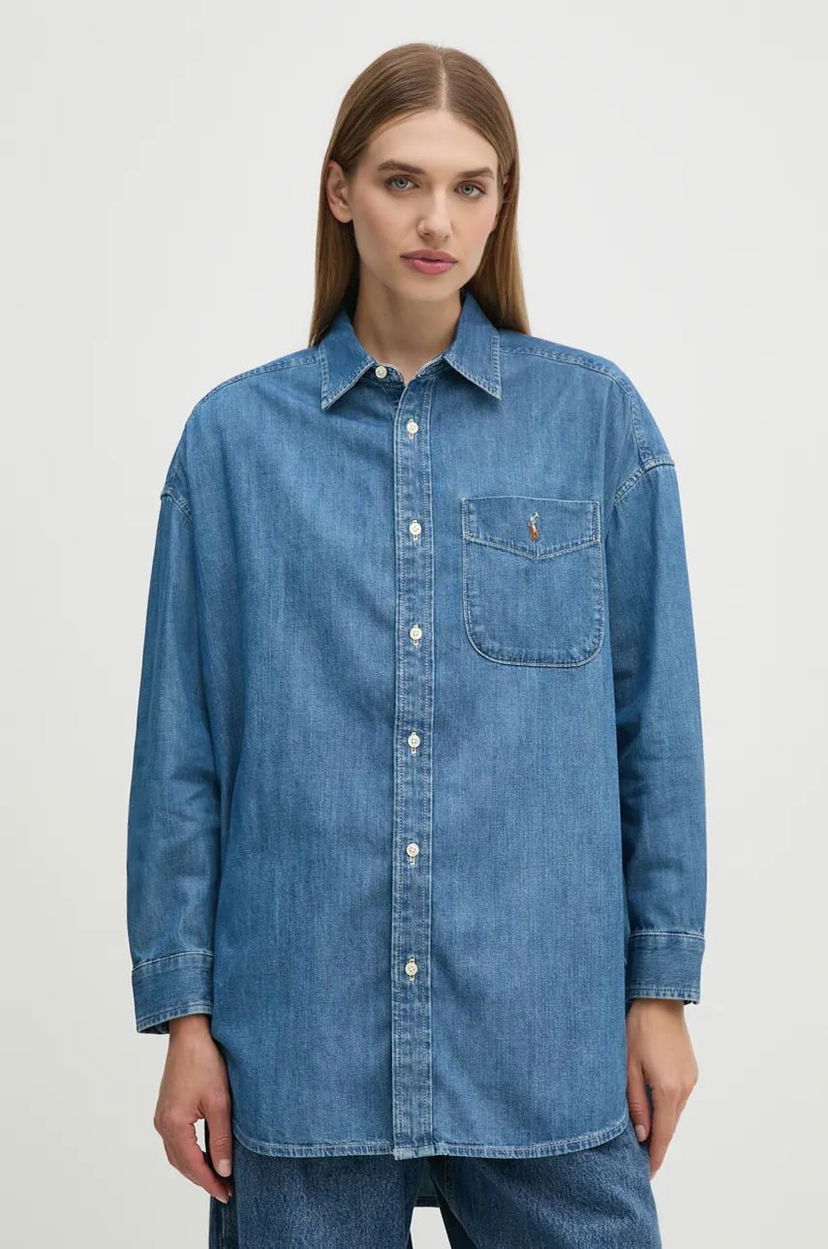 Srajce Polo by Ralph Lauren Shirt Relaxed Modra | 211952262