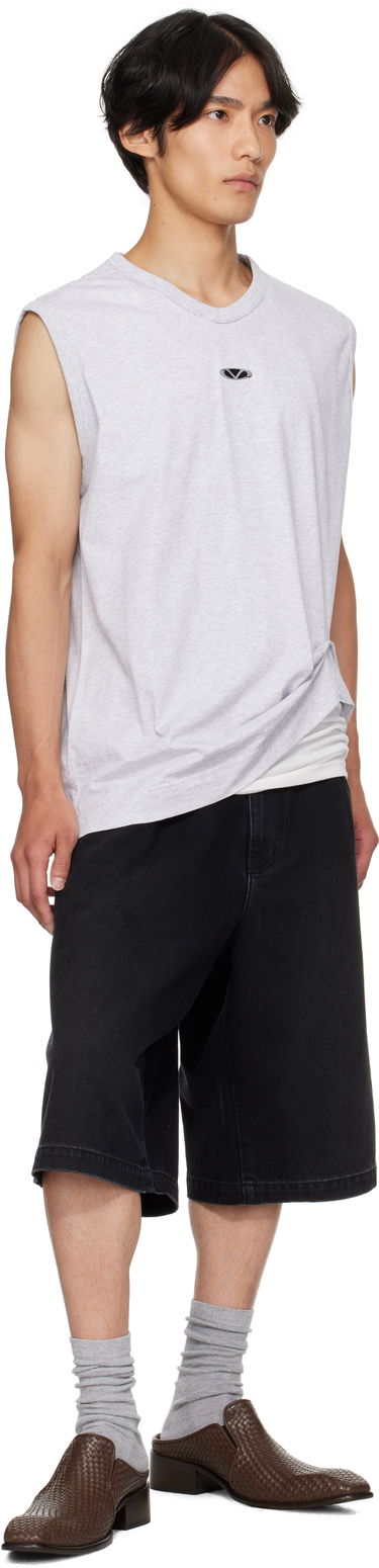 Majica brez rokavov VETEMENTS Vetements Oval Logo Jersey Tank Top Siva | UH76TR550G, 3
