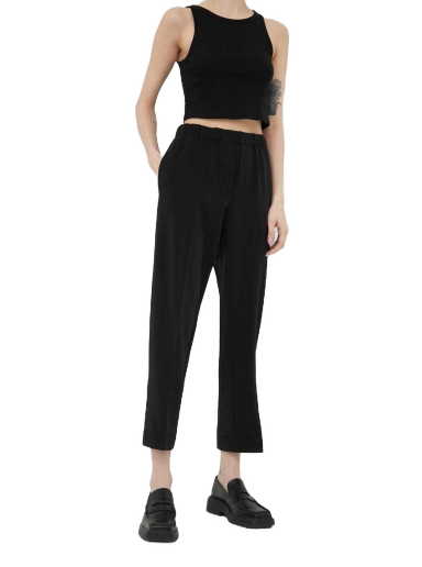 Hlače Samsoe Samsoe High Waist Trousers Črna | F15404308