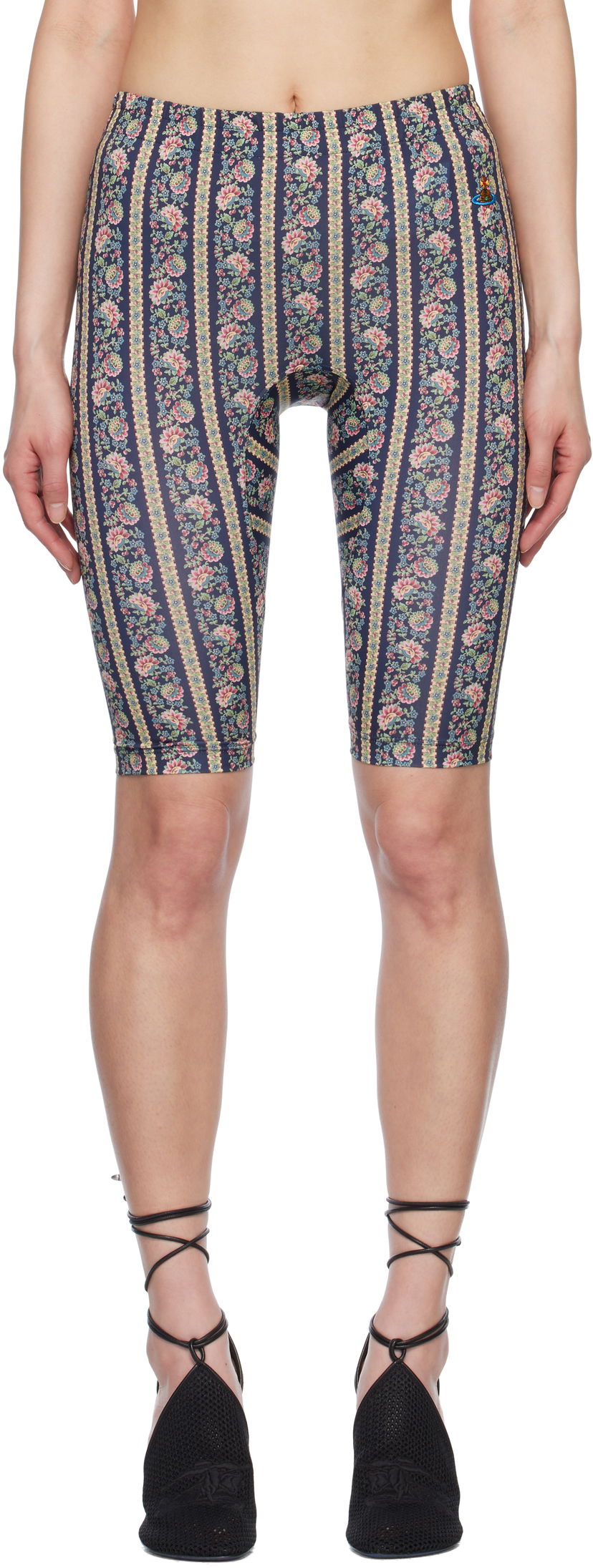 Kratke hlače Vivienne Westwood Vivienne Westwood Floral Print Cycling Shorts Mornarica | 3J01000E-J008A-
