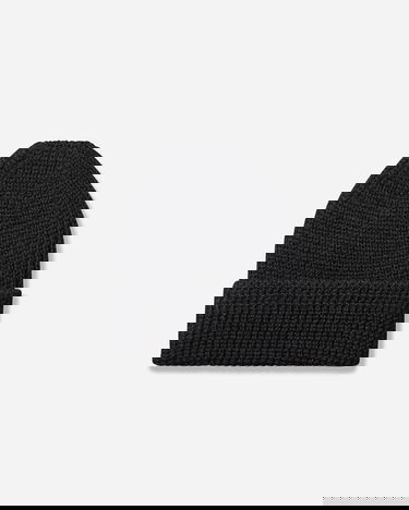 Beanie visvim Ribbed Knit Wool Beanie with Text Label Črna | 0125203003010 1, 3