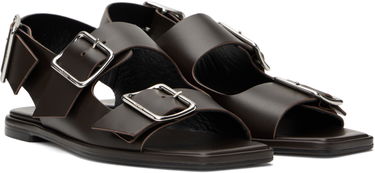 Oblačila Aeyde Aeyde Thekla Leather Slingback Sandals Rjava | A11-FS-BRNS08FL65-SS25-953-001, 3
