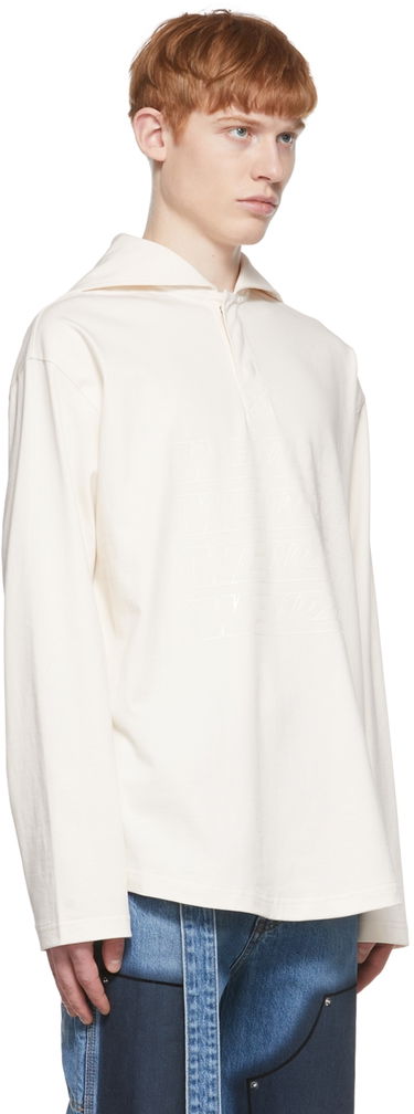 Polo majica We11done We11done Embroidered Logo Henley Bela | WD-TT1-22-554-U-IV, 1