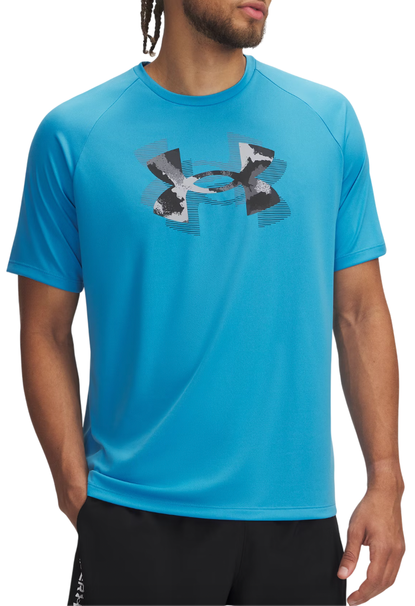 Majica Under Armour Men's Tech Print Fill Short Sleeve T-Shirt Modra | 1390208-452