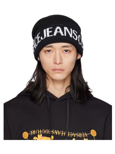 Beanie Versace Jeans Couture Jacquard Beanie Črna | E75YAZK40_EZG020