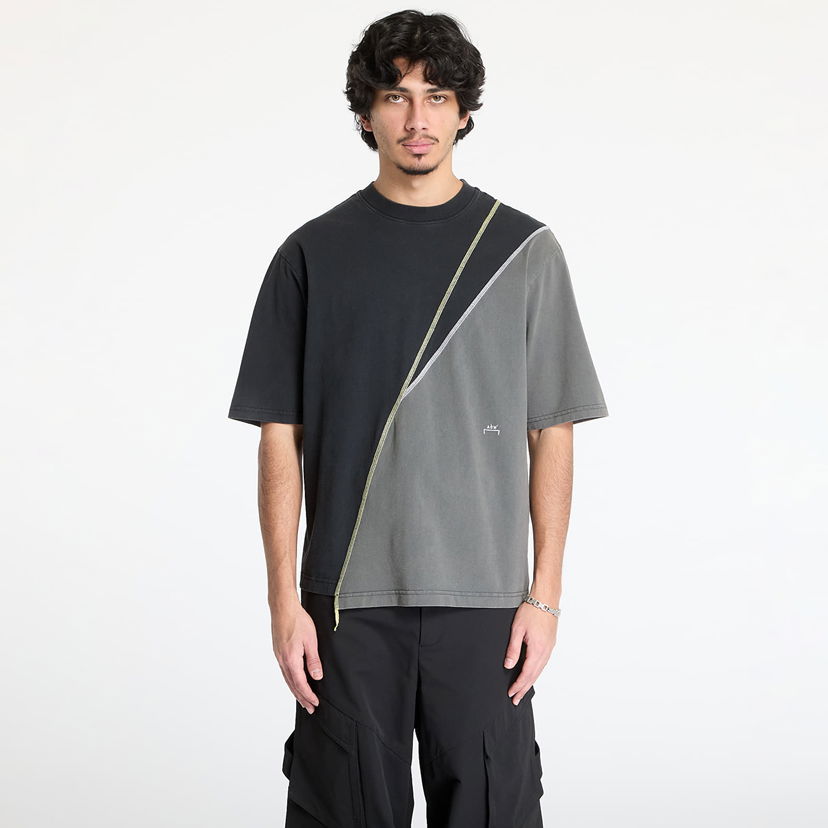 Majica A-COLD-WALL* A-COLD-WALL* Spliced T-Shirt Siva | ACWMTS211 Black