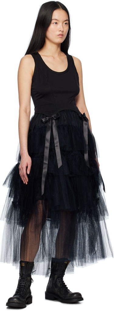 Majica brez rokavov Simone Rocha Simone Rocha Bow Tail Tank Top Črna | 5222 0571, 3