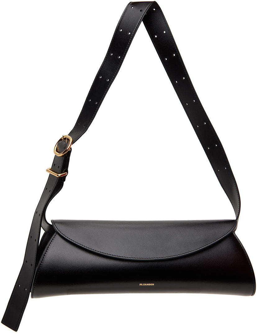 Torba za čez ramo Jil Sander Grande Cannolo Bag Črna | J08WD0051_P4840