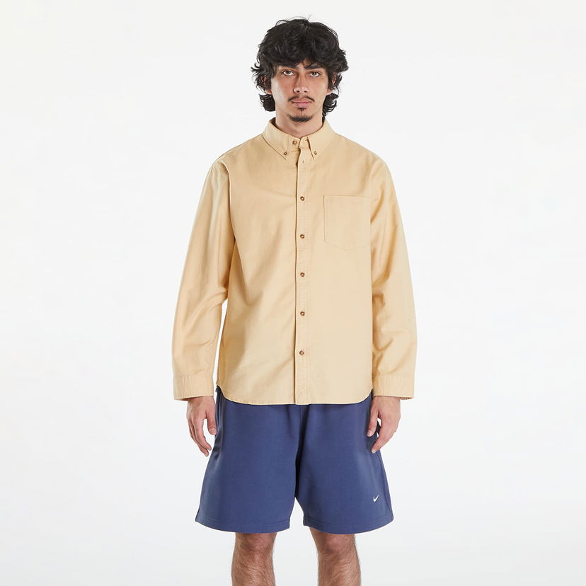 Srajce Nike Life Long-Sleeve Oxford Button-Down Shirt Sesame/ Sesame/ Sesame Bež | FN3125-252